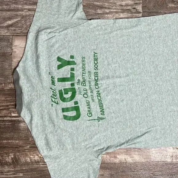 Vintage Single Stitch 1970s/80s UGLY Bartender Election T Shirt Single Stitch - Picture 7 of 7